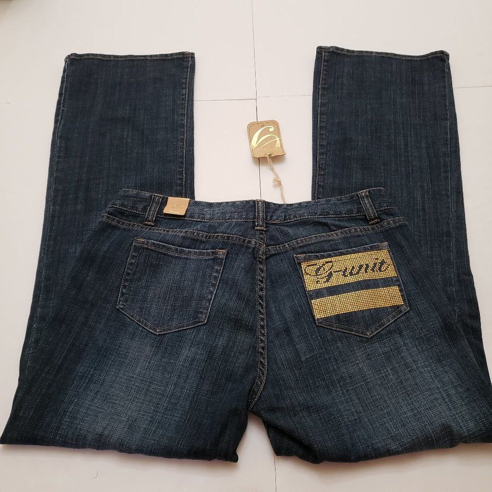 NWT Dead Stock G Unit Mid to High Rise Dark Wash Jean Size 15